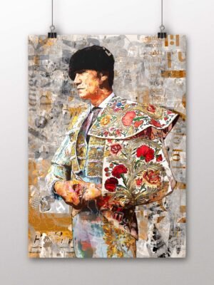 Poster Daniel Luque, poster moderno, poster moderno de torero, lamina taurina, arte taurino poster